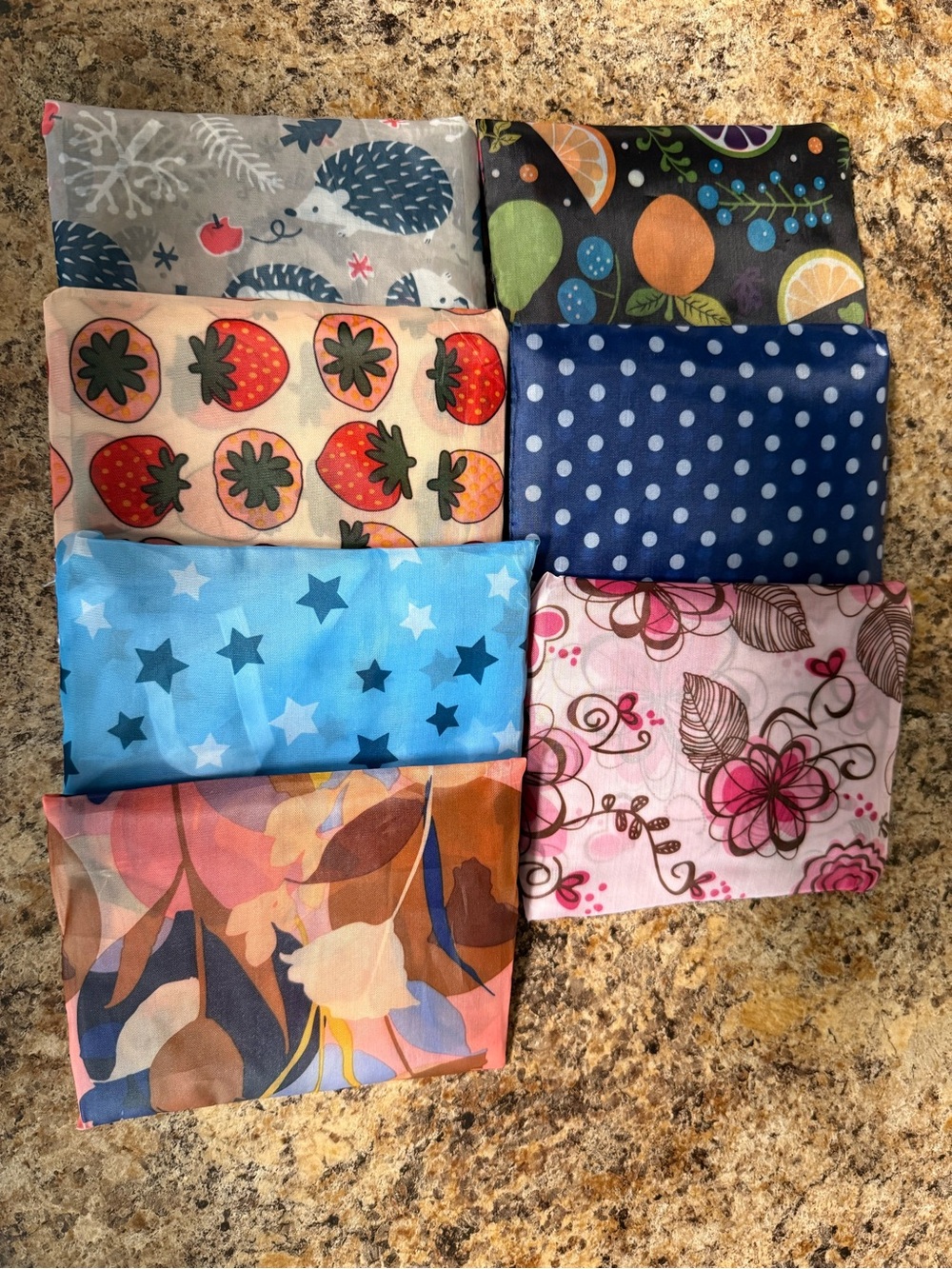 Foldable reusable bags